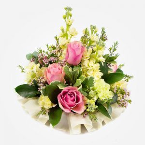 simple funeral posy