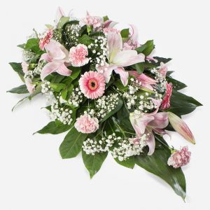 Pink single funeral spray