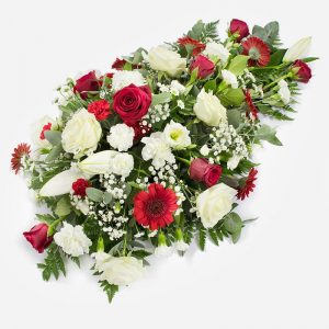 Red and White single ended spray